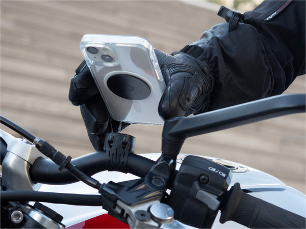 Motorcycle phone mount (with steel plate)