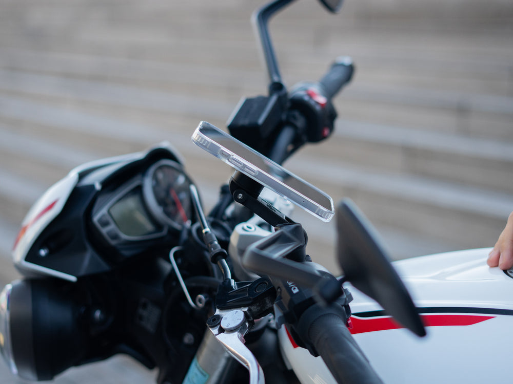 PRO BOOST motorcycle phone holder with metal plate