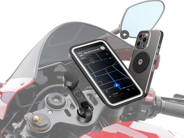 Half-handlebar phone mount BOOST (sleeve and steel plate)