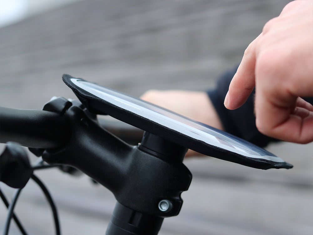 Bike stem phone mount