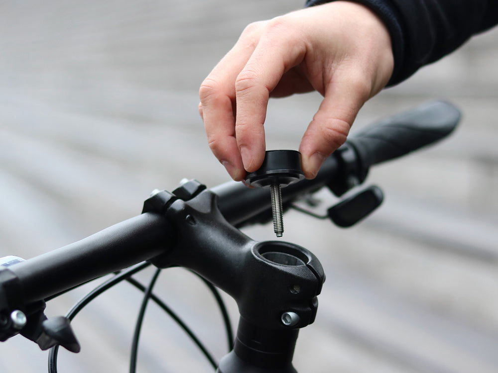 Bike stem phone mount