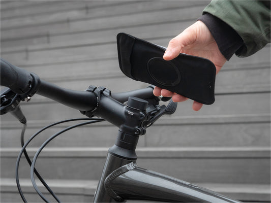 Bike stem phone mount