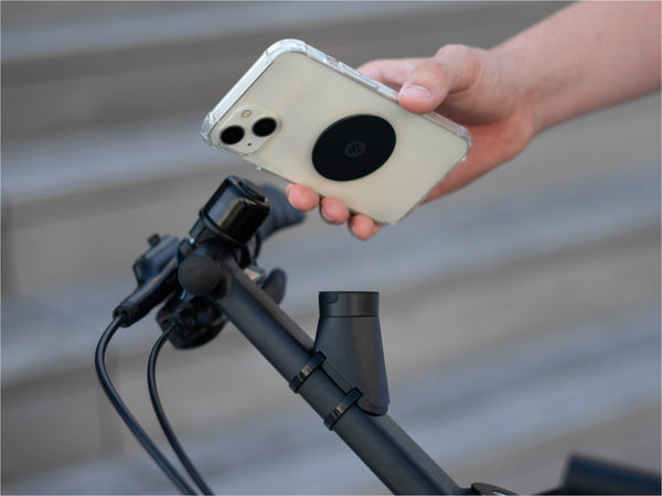 Phone mount for moustache bike (steel plate)