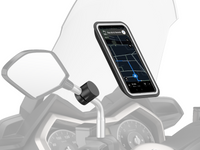 Support de téléphone magnétique avec pochette détachable pour rétroviseur de scooter, idéal pour la navigation en ville. 