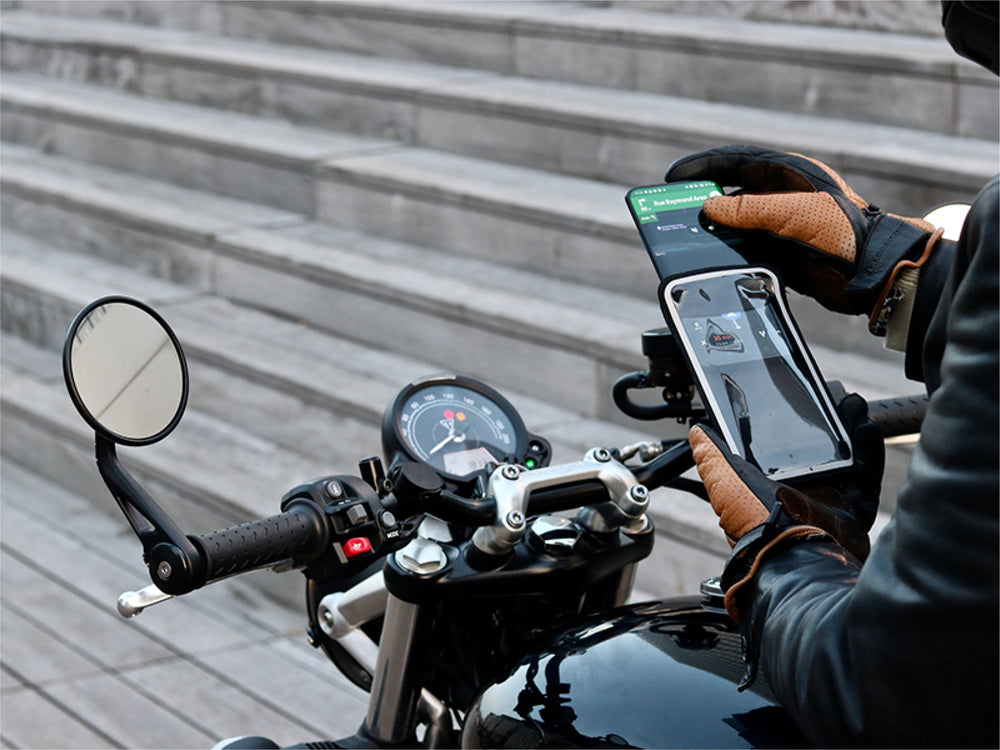 Motorcycle phone mount (sleeve and steel plate)