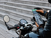 Motorcycle phone mount (sleeve and steel plate)